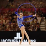 Gimnasta azerbaiyana Fidan Gurbanli en el Mundial de gimnasia rítmica de Fráncfort