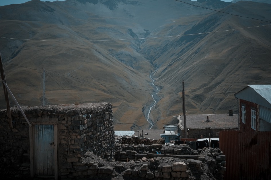 Paisajes y arquitectura de Xınalıq, Azerbaiyán
